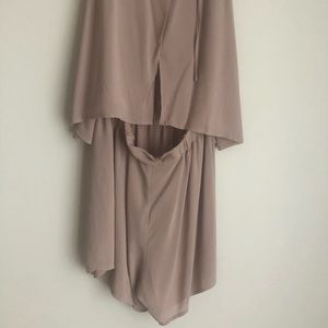 Babaton aritzia romper jumpsuit cutout nude S